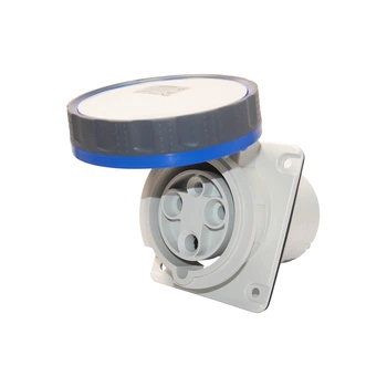 Силовая розетка 2P+E 63А 230В встраиваемая IP67 синяя [GW63249H] IEC 309 HP GEWISS
