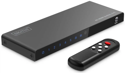 Digitus Відеокомутатор DIGITUS UHD HDMI (INx5 – OUTx1), 4K
