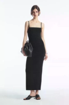 Сукня жіноча COS square-neck knitted slip dress 1222936001 S Чорний
