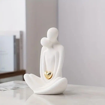 Фигурка Три сердца на двоих (белая), 20,5х16 см (3006376)