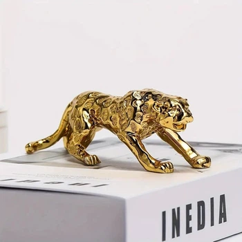 Фигурка Леопард, 15х4,5 см, золото (3006232)