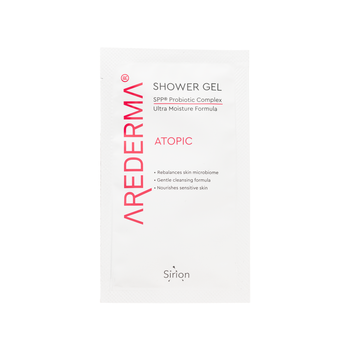 Тестер гель для душа AREDERMA ATOPIC для атопичной кожи с пробиотиками с дозатором аредерма 7 мл