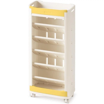 Детский стеллаж для хранения Brooks Mealux KD-E041 White/Yellow 79х20х38 см