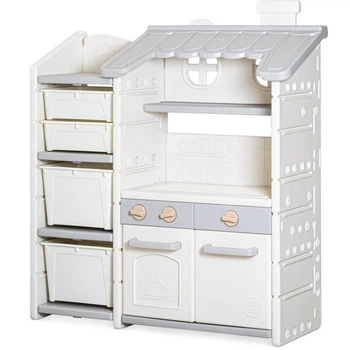 Детская кухня-стеллаж Chef Mealux KD-E153 White 120х36х103 см