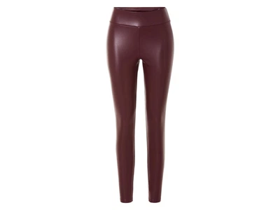 Легинсы с искусственной кожы для женщины Esmara LYCRA® 480616 40(M) Бордовый