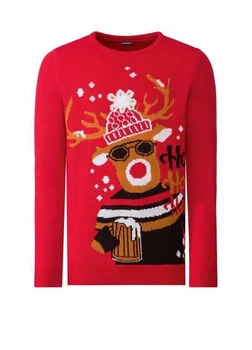 Свитер с мигающими светодиодами и звуком для мужчины Livergy LIDL 363406 XL Красный