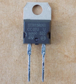 Диод STTH15R06D оригинал(600V,15A,22ns), TO220-2pin (замена для 15ETH06 , HFA15TB60 , HFA15TB60R , SDUR1560 , U1540 , MUR1540 )