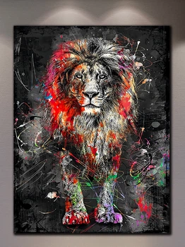 Картина для інтерєру з лівом - Lion ART - 30х40 см