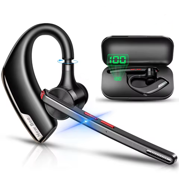 Bluetooth гарнитура New Bee M51 Black с шумоподавлением для работы и общения с двойным микрофоном