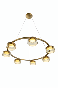 Люстра DUSHA MS241-Y7 x GX53 золото/янтарь LIGHT SET