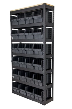 Складской стеллаж с черными ящиками I-plast 700