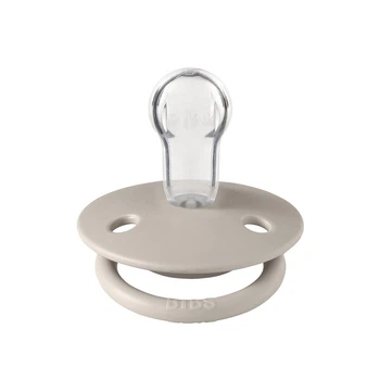 Соска пустышка BIBS De Lux Silicone (круглая) 0-36 мес – Sand