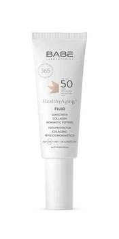 Сонцезахисний флюїд Babe Laboratorios SPF 50 з ANTI-AGE ефектом, колагеном і пептидами, 40 мл — Бабе Лабораторіос