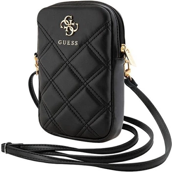 Torebka Guess 4G Quilted Metal Logo Wallet Zipper Pouch Black (GUWBZPSQSSGK)