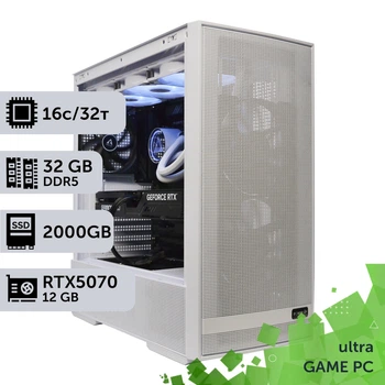 Игровой компьютер GamePC Ultra #566 Ryzen 9 9950 X3D/32 GB/SSD 2TB/GeForce RTX 5070 12GB сборка для киберспорта современных игр стрима