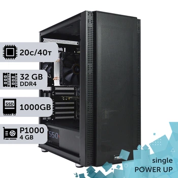 Робоча станція PowerUp #358 Xeon E5 2673 v4/32 GB/SSD 1TB/NVIDIA Quadro P1000 4GB для 3D моделювання відеомонтажу рендерингу для інженерів та архітекторів
