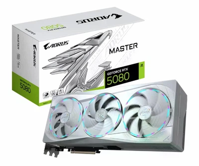 Видеокарта игровая (2026) Gigabyte GeForce RTX 5080 AORUS Master Ice 16GB GDDR7 DLSS4