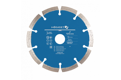 Відрізний алмазний диск Turbo 125x2.2x22.2 мм для болгарки Hogert (HT6D742)
