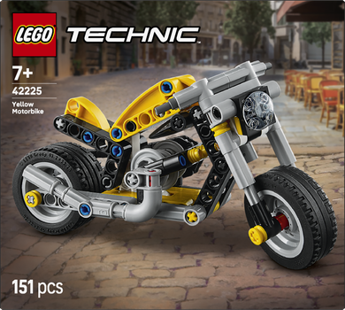 Конструктор LEGO Technic Жовтий мотоцикл 151 деталь (42225)
