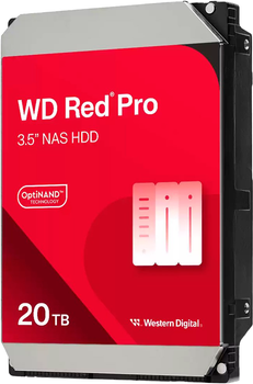 Dysk twardy Western Digital Red Pro NAS 20 TB 7200RPM 512 MB 3.5 SATA III (WD202KFGX)
