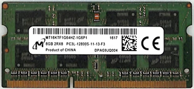 Пам'ять Micron 8Gb SO-DIMM DDR3L 1600 MHz (MT16KTF1G64HZ-1G6P1)