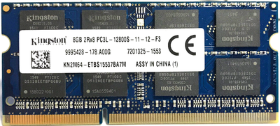 Пам'ять Kingston 8Gb SO-DIMM DDR3L 1600 MHz (KN2M64-ETB)