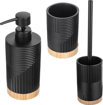 Набір аксесуарів для ванної кімнати Kadax Lunel Чорний (K10216)