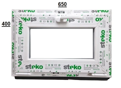 Окно Steko 650 х 400 мм 2-стекла/аргон откидная фрамуга