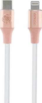 Kabel Guess Silicone with Aluminium FC USB-C to Lightning 1.5 m Pink (GUCLLALRGDP)