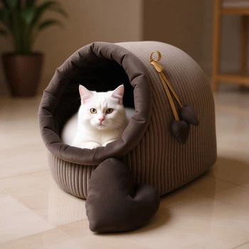 Будка для котов и собак Герос коричневая №1 360х320х320 4625686