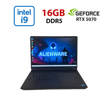 Игровой ноутбук Dell Alienware 16 Aurora / 16" (2560x1600) IPS / Intel Core 9 270H (14 (20) ядер по 2.7 - 5.8 GHz) / 16 GB DDR5 / 512 GB SSD / nVidia GeForce RTX 5070, 8 GB GDDR7, 128-bit / WebCam б/у