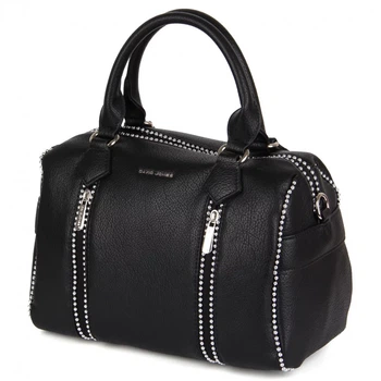 Сумка жіноча з двома ручками екошкіра David Jones чорний CM7849 black