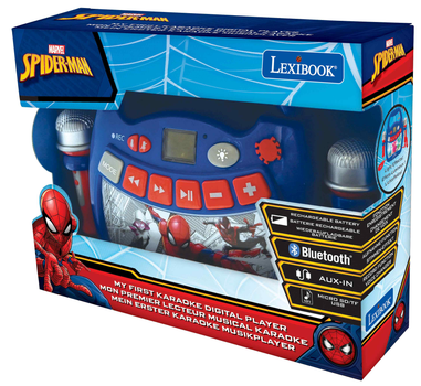 Портативна колонка Lexibook MP320SPZ Spider-Man Bluetooth зі світлом і 2 мікрофонами (3380743091259)