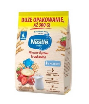 Nestlé молочно-рисова каша з полуницею, з молоком, 6+ міс., 300 г