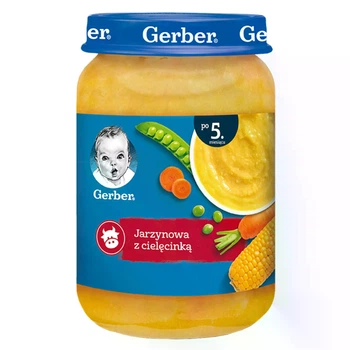 Пюре дитяче Gerber Овочеве з телятиною, 190 г, з 5 місяців
