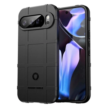 Противоударный чехол Rugged Shield для Google Pixel 10 Pro XL черный резиновый бампер