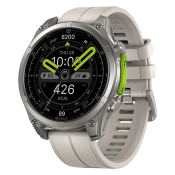 Смарт-годинник Zeblaze Vibe 8 Desert Grey - броньований корпус (316L сталь), з ліхтариком і сапфіровим склом, до 30 днів роботи
