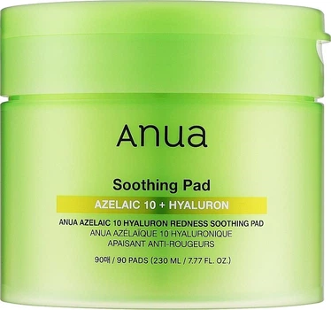 Успокаивающие педы с азелаиновой и гиалуроновой кислотой 90 шт Anua Azelaic 10 Hyaluron Redness Soothing Pad