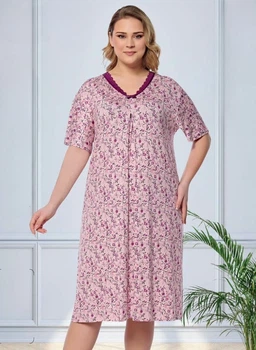 Нічна сорочка Рожевий 7XL Cotpark 12123
