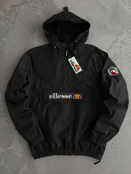 Мужская ветровка - анорак Ellesse водоотталкивающая L черный