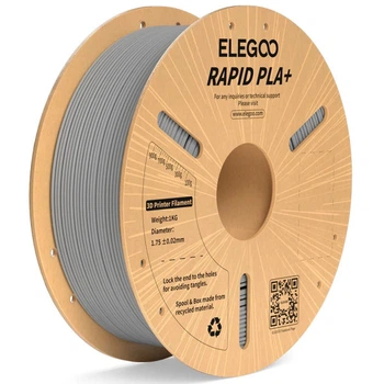 Філамент ELEGOO RAPID PLA+ Grey 1.75mm , екологічна паперова котушка, 1kg (50.203.0116)