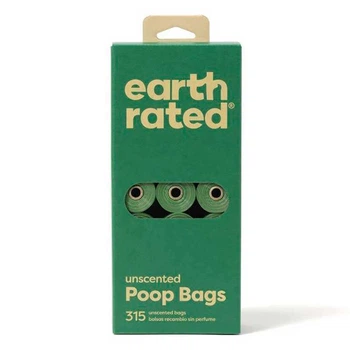 Пакеты для уборки за собакой без аромата Earth Rated Poop Bags 315 шт. (21 рулон.х15 шт.) (870856000710)