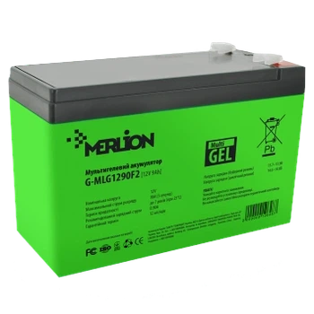 Свинцево-кислотна акумуляторна батарея MERLION G-MLG1290F2 9А•г 12В мультигель