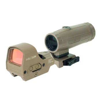 Комплект коліматор + магніфер Holosun HS510C & HM3X Combo FDE