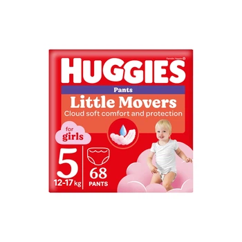 Подгузники Huggies Little Movers/Pants 5 (12-17 кг) Box для девочек 68 шт (5029053564111)
