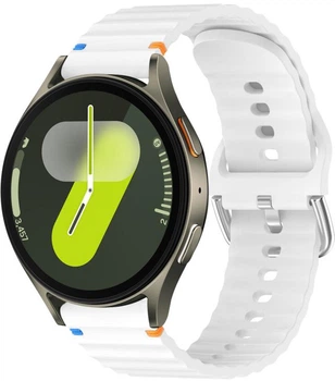 Ремінець BeCover Ribbed Straight 20mm для Samsung Galaxy Watch 7 40/44mm/7 FE/6/6 Classic/5/5 Pro/4/4 Classic/Watch 3 41mm White (BC_714853)
