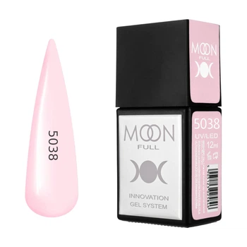 Гель-лак MOON FULL Amazing Color Gel polish №5038 розовый с бежевым подтоном, 12 мл