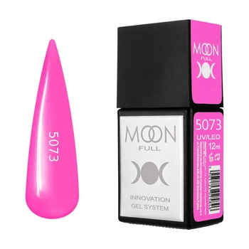 Гель-лак MOON FULL Amazing Color Gel polish №5073 яскрава фуксія, 12 мл