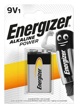 Батарейка щелочная Energizer 9V1, 6LR61 (крона), 9V, блистер 1шт