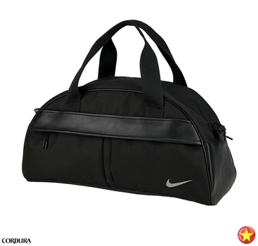 Дорожная спортивная сумка из Cordura 44×23×18 см, съёмный ремень, чёрная